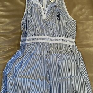 Chloe navy and white striped dress